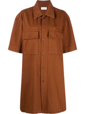 Lemaire two-pocket short-sleeved shirt - Brown