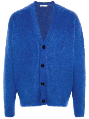LEMAIRE V-neck brushed-knit cardigan - Blue