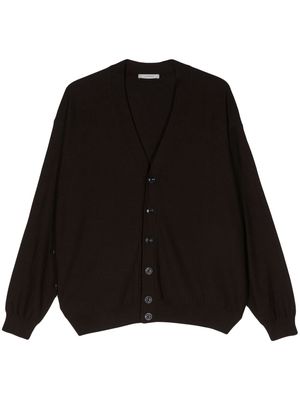 LEMAIRE V-neck fine-knit cardigan - Brown
