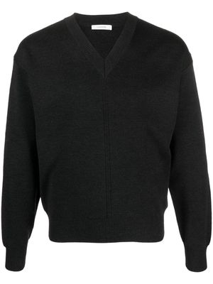 Lemaire V-neck knitted jumper - Black