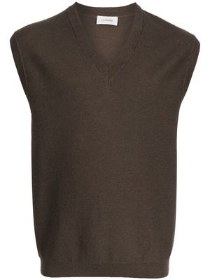 Lemaire V-neck knitted vest - Brown