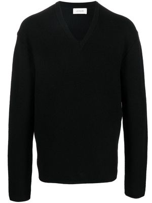 Lemaire V-neck wool jumper - Black
