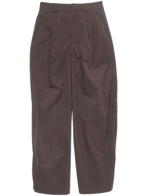 LEMAIRE wide-leg cotton trousers - Brown