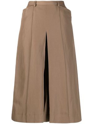 Lemaire wide-leg cropped trousers - Brown