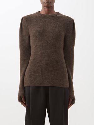 Lemaire - Wool Fitted Sweater - Womens - Brown