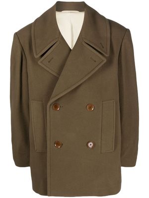 Lemaire wool oversized peacoat - Green