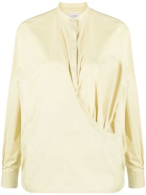 Lemaire wrap-design cotton shirt - Yellow