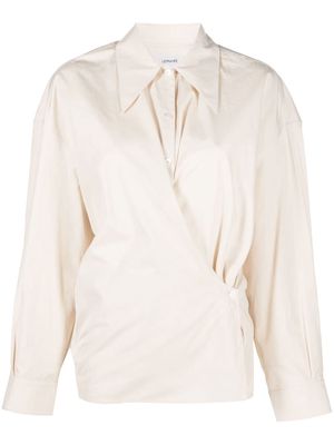 Lemaire wraparound cotton shirt - Neutrals
