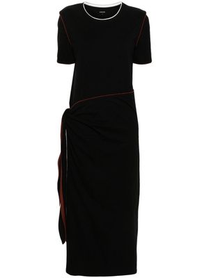 LEMAIRE wraparound-style T-shirt dress - Black