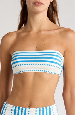 lemlem Ava Bandeau Bikini Top in Eshe Blue 