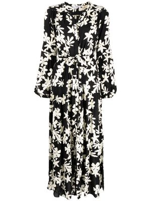 lemlem floral-print peasant dress - Black