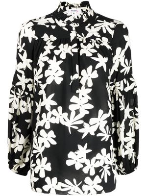 lemlem floral-print ruffled blouse - Black