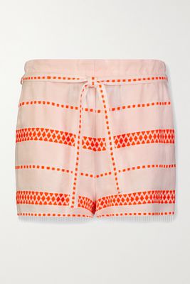LemLem - Jemari Belted Striped Cotton-blend Gauze Shorts - White