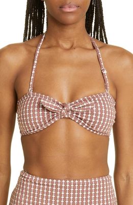 lemlem Luchia Bandeau Bikini Top in Bronze
