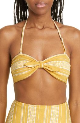 lemlem Luchia Bandeau Bikini Top in Yellow