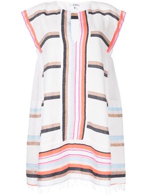 lemlem stripe-print caftan dress - White