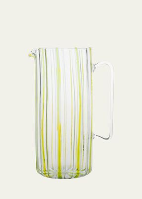 Lemon Yellow Stripe Straight Carafe, 44 oz.