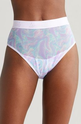 Lemonade Dolls I AM WHO I AM High Waist Mesh Briefs in Purple 