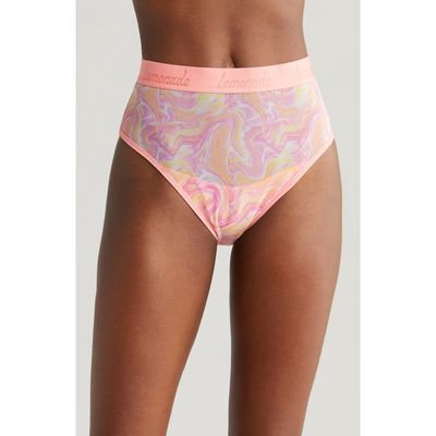 Lemonade Dolls I AM WHO I AM High Waist Mesh Briefs in Red 