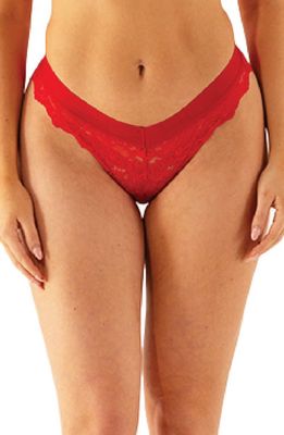 Lemonade Dolls The Picot Lace 2-Pack V-Brazilian Briefs in Red