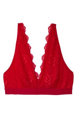 Lemonade Dolls The Picot Lace Fuller Cup Bralette in Red