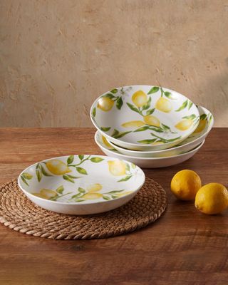 Lemons Pasta Bowls, Set of 4