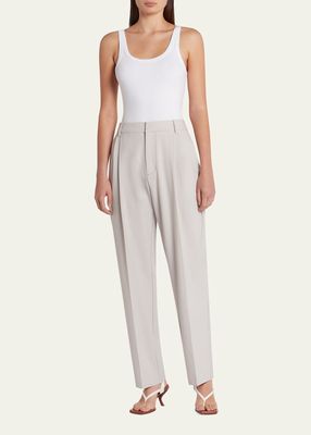 Leni Straight Pleated Trousers