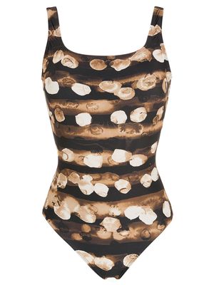 Lenny Niemeyer abstract-print swimsuit - Brown