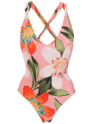 Lenny Niemeyer all-over graphic-print swimsuit - Pink
