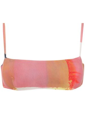Lenny Niemeyer Bambere graphic-print bikini top - Pink
