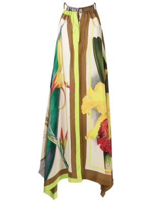 Lenny Niemeyer Carres asymmetric silk dress - Multicolour
