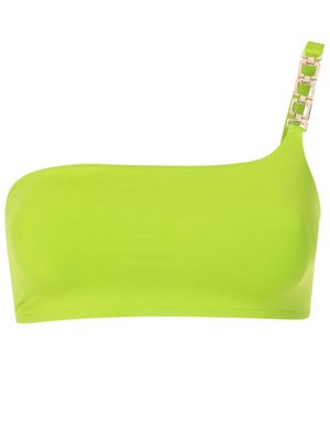 Lenny Niemeyer chain-link one-shoulder bikini top - Green