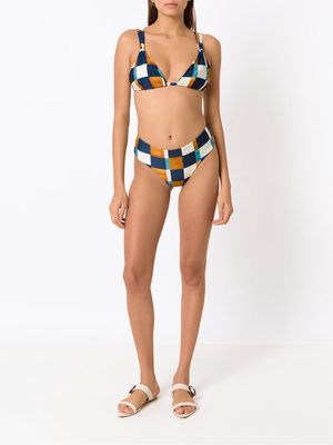Lenny Niemeyer check-pattern bikini top - Multicolour