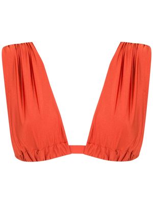 Lenny Niemeyer draped-design bikini top - Orange