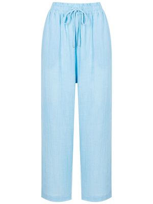 Lenny Niemeyer drawstring-waist straight trousers - Blue