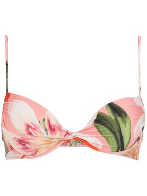 Lenny Niemeyer floral-print bikini top - Pink