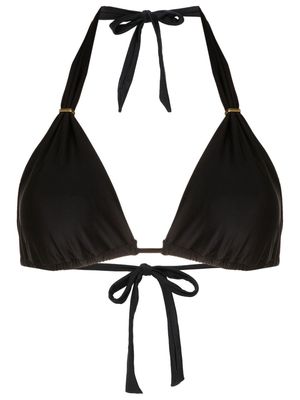 Lenny Niemeyer halterneck triangle bikini top - Black