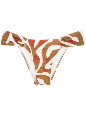 Lenny Niemeyer Kalahari graphic-print bikini bottoms - Brown