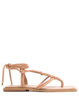 Lenny Niemeyer knot-detailing leather sandals - Neutrals