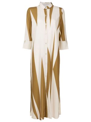 Lenny Niemeyer Lygia abstract-print shirt dress - Brown