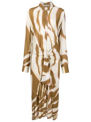 Lenny Niemeyer Oryx knot-detailing shirt dress - Brown