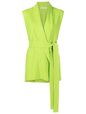 Lenny Niemeyer pleated sleeveless kimono - Green