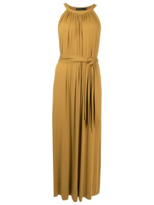 Lenny Niemeyer ruched sleeveless beach dress - Brown