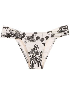 Lenny Niemeyer Savana graphic-print bikini bottoms - Black