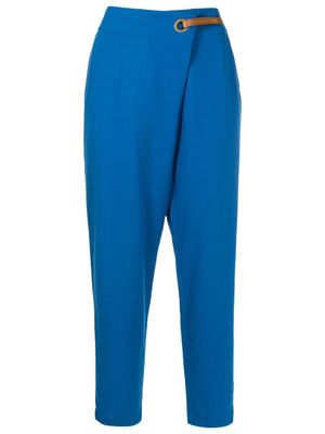 Lenny Niemeyer strap-detail high-waisted trousers - Blue