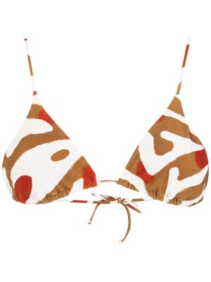 Lenny Niemeyer Sutia Cortinao Kalahari bikini top - Brown