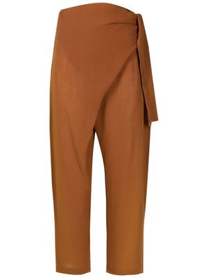 Lenny Niemeyer tie-waist cropped trousers - Brown