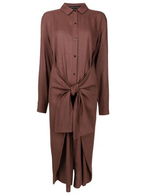 Lenny Niemeyer tied-waist button-up shirtdress - Brown