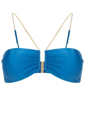 Lenny Niemeyer V chain-link bikini top - Blue