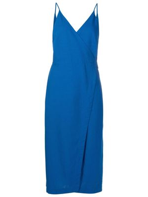 Lenny Niemeyer wraparound V-neck dress - Blue